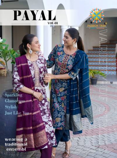 PAYAL  VOL-1 BY PASSION TREE DESIGNER JEQUARD SALWAR SUIT WHOLESALER IN INDIA